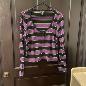 Striped Alt Girl Hot Topic Longsleeve E-girl Shirt